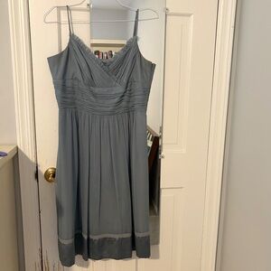 Laundry by Shelli Segal Silk Chiffon Blue/Grey Dress